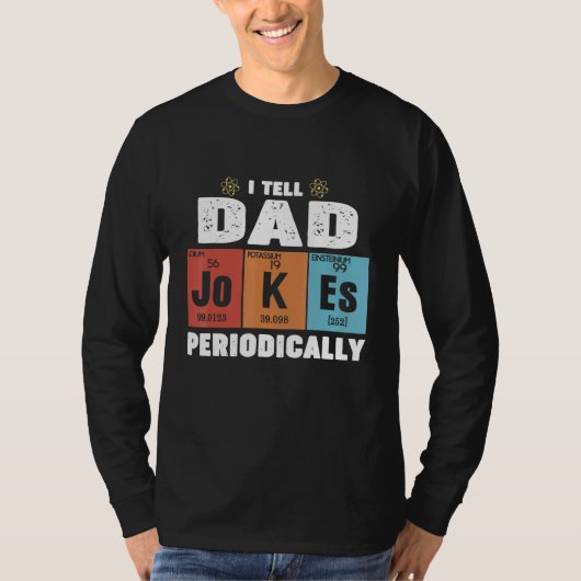 Mannen vader ik vertel papa Jokes periodiek vaders T-shirt (Voorkant)
