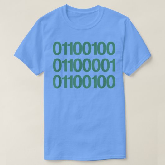 Mannen vader in Binary Code Funny Vaderdag Gift T-shirt (Design voorkant)