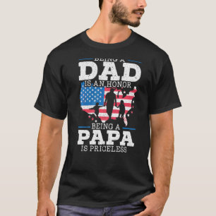 Mannen vader is een eer om een papa te zijn is Pri T-shirt