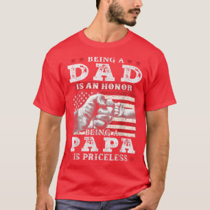 Mannen vader is een eerbetoon dat Papa geen prijs  T-shirt