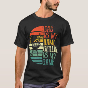 Mannen vader is mijn naam grilling is mijn speelsp t-shirt