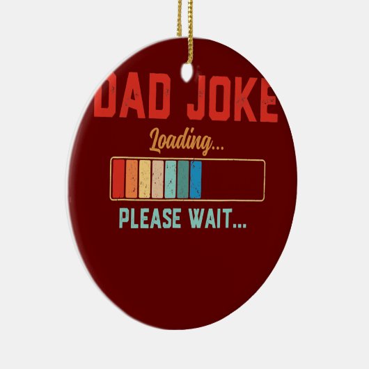 Mannen vader Joke, alsjeblieft, wacht op papa lade Keramisch Ornament (Rechts)