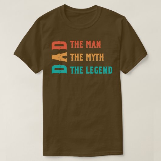 Mannen vader Man Myth Legend Papa vader papa Stepd T-shirt (Design voorkant)