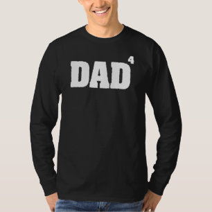 Mannen vader naar de 4e macht Vaderdag voor papa d T-shirt