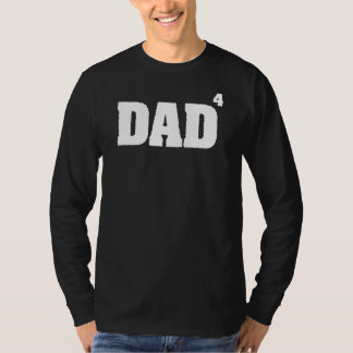 Mannen vader naar de 4e macht Vaderdag voor papa d T-shirt