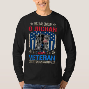 Mannen vader o jiichan en veteranenvaderdag U T-shirt