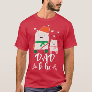 Mannen vader om polair Beer kerstBaby shower te wo T-shirt