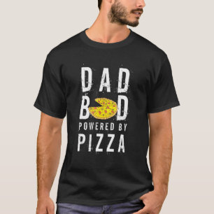 Mannen vader op straat met Pizza vaders dag T-shirt