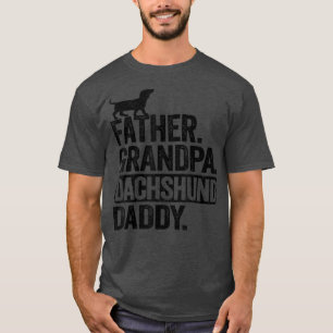 Mannen vader opa Dachshund papa Doie Dog Funny T-shirt