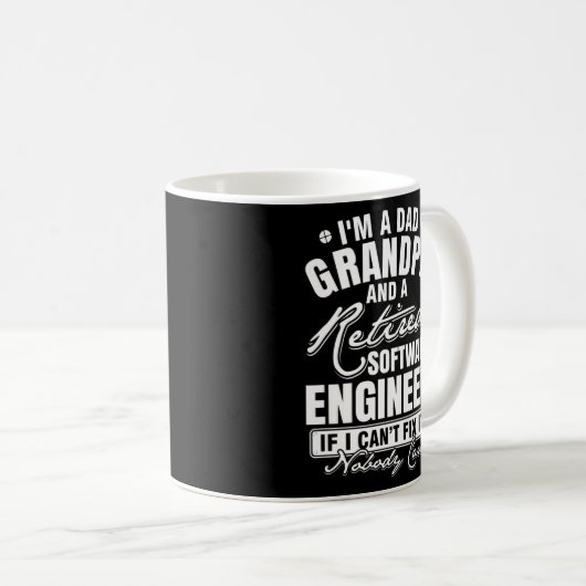 Mannen vader opa en software engineer koffiemok (Voorkant rechts)
