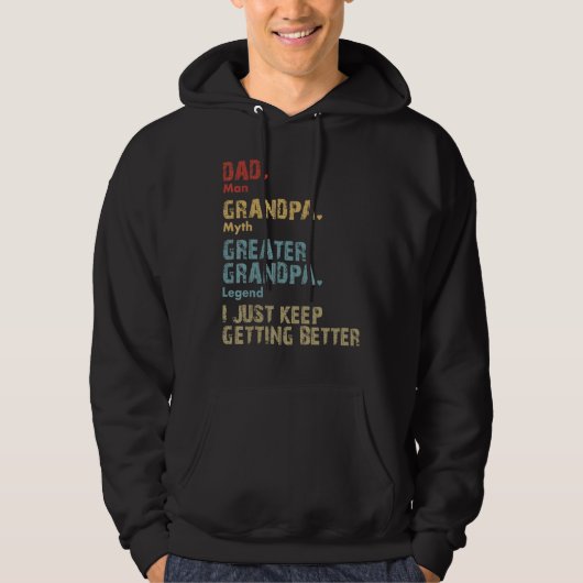 Mannen vader opa overgrootvader beste Vaderdag Hoodie (Voorkant)