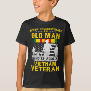 Mannen vader opa Vietnam Veteraan  Shirt Mannen