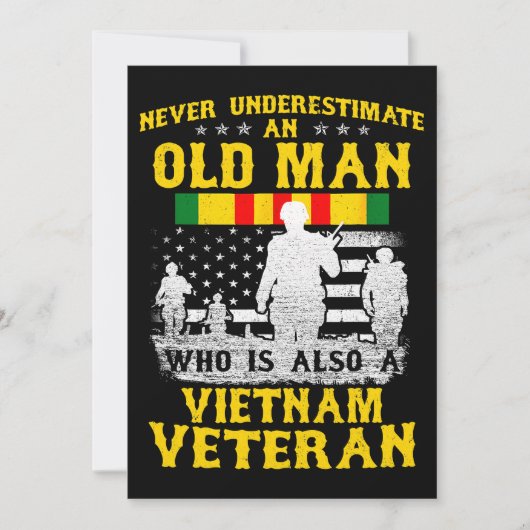 Mannen vader opa Vietnam Veteraan  Shirt Mannen Kaart (Voorkant)