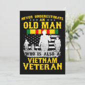 Mannen vader opa Vietnam Veteraan  Shirt Mannen Kaart (Staand voorkant)