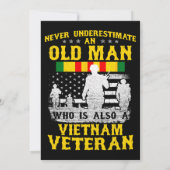 Mannen vader opa Vietnam Veteraan  Shirt Mannen Kaart (Achterkant)