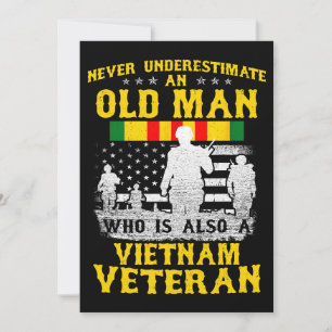 Mannen vader opa Vietnam Veteraan  Shirt Mannen Kaart