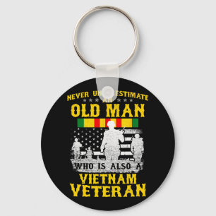 Mannen vader opa Vietnam Veteraan  Shirt Mannen Sleutelhanger