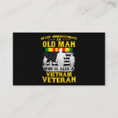 Mannen vader opa Vietnam Veteraan  Shirt Mannen Visitekaartje (Achterkant)