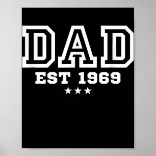 Mannen vader opgericht in 1969 Vaderdag Gift Poster