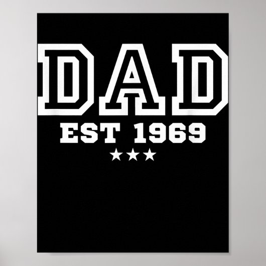Mannen vader opgericht in 1969 Vaderdag Gift Poster (Voorkant)