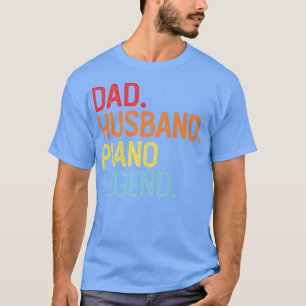 Mannen vader Piano Legend Vaderdag Lover Pia T-shirt
