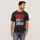 Mannen vader Pit Crew Funny Car Race Kart Racing P T-shirt (Voorkant volledig)