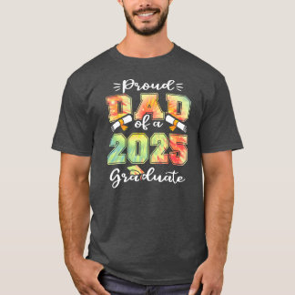 Mannen vader Proud uit een klas van 2025 afstudere T-shirt