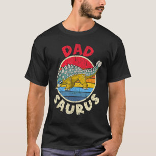 Mannen vader Saurus I Ankylosaurus Dinosaur I Fami T-shirt