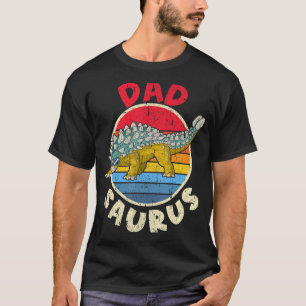 Mannen vader Saurus I Ankylosaurus Dinosaur I Fami T-shirt