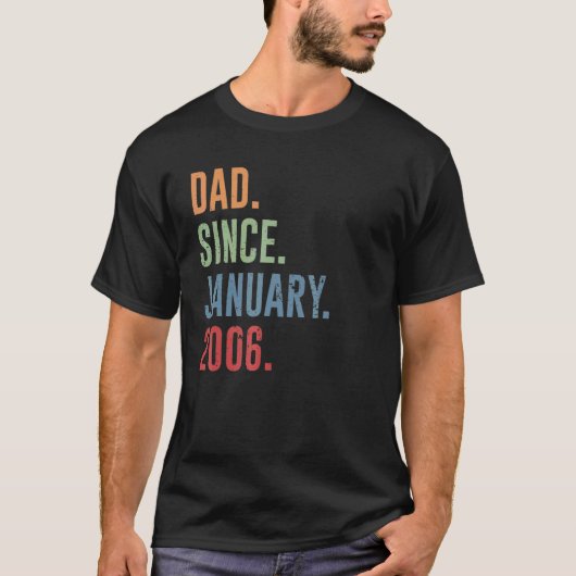 Mannen vader sinds januari 2006 t-shirt (Voorkant)