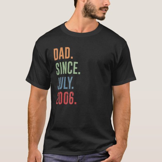 Mannen vader sinds juli 2006 t-shirt (Voorkant)