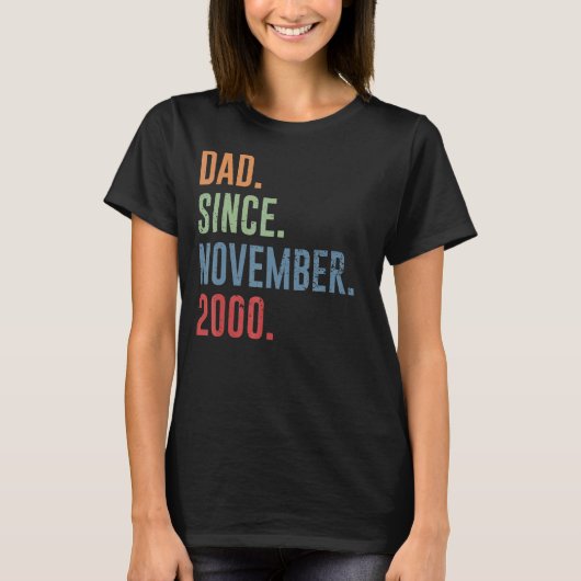 Mannen vader sinds november 2000 t-shirt (Voorkant)