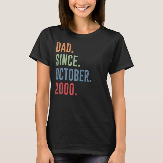 Mannen vader sinds oktober 2000 t-shirt (Voorkant)
