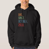 Mannen vader sinds oktober 2018 hoodie (Voorkant)