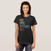 Mannen vader sinds september 2017 t-shirt (Voorkant volledig)