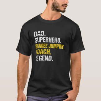 Mannen Vader Superheld Bungee Jumping Coach T-shirt
