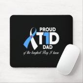 Mannen vader T1D Vader van Zoon Diabetes Muismat (Met muis)