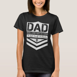 Mannen vader toegewijd en toegewijd Vaderdag T-shirt