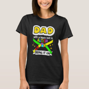 Mannen vader vader ondersteuning Autism Awareness T-shirt
