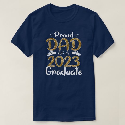 Mannen vader van 2023 Afstuderen voor familie T-shirt (Design voorkant)