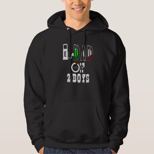 Mannen vader van 2 jongens vader of opa van 2 Kind Hoodie (Voorkant)