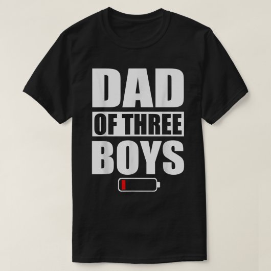 Mannen vader van 3 jongens Vaderdag van 3 zons T-shirt (Design voorkant)