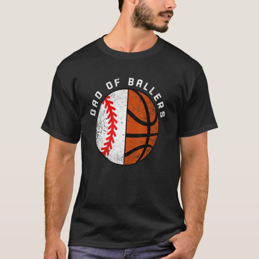 Mannen vader van Ballers Baseball T-shirt (Voorkant)