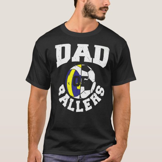 Mannen vader van ballers vaders dag bal papa volle t-shirt (Voorkant)
