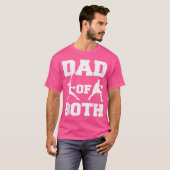 Mannen vader van beide grappige softbal basketbal t-shirt (Voorkant volledig)