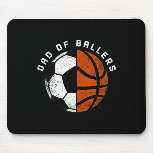 Mannen vader van byllers leuk voetbal bysketbyll v muismat (Voorkant)