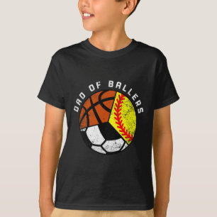 Mannen vader van byllers plezier softbyll voetbal  t-shirt