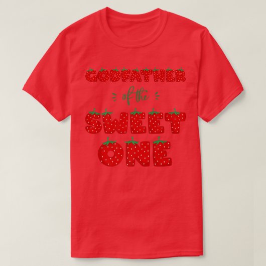 Mannen vader van de aardbei in de Sweet One Birthd T-shirt (Design voorkant)