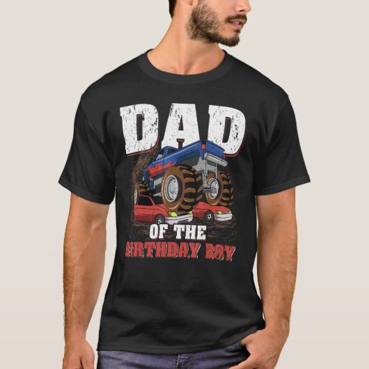 Mannen vader van de Birthday Boy Monster Truck Dad T-shirt (Voorkant)