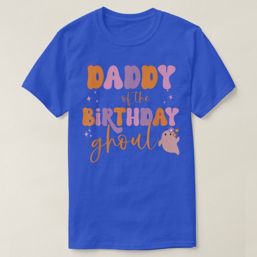 Mannen vader van de Birthday Ghoul Ghost Halloween T-shirt (Design voorkant)